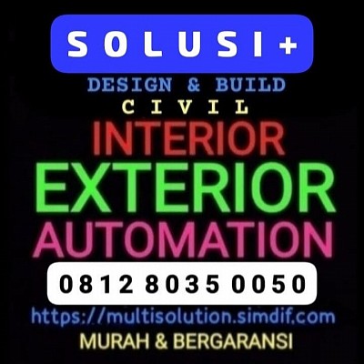 KERJA SAMPINGAN  Hasil s/d Jutaan Telp : 0 8 1 2 8 0 3 5 0 0 5 0 (WA) M U L T I   S O L U S I  https://multisolution.simdif.com Kami Mengerjakan : Jasa Rancang Bangun & Renovasi Rumah, Kantor, Ruko, Toko, Gudang + INTERIOR, EXTERIOR & AUTOMATION  ( Partisi Kaca / Gypsum/ Kayu, Kitchen Set, Lemari, rak, meja, kursi, Rolling Door, Folding Gate, Rolling Grille, Jasa Service Rolling Door Panggilan, jasa service folding gate panggilan, Jasa instalasi kabel listrik, Jasa instalasi Kabel Telepon, jasa instalasi kabel data / LAN / FO, Neon Box, Neon Sign, Sign Letter, Huruf timbul, Papan Reklame, Branding Logo, AC Split Central, Pintu Kaca, Pintu  Otomatis, Pagar, Teralis, Canopy, Pintu lipat besi / alumunium, kusen aluminium, Pintu alumunium, jendela aluminium, IT, LAN, Server, WIFI, IOT, Website, CCTV, PABX, Finger Print, Door Acces, Projector, Video Conference, Videotron, Video Wall, SALES BOOSTER, dll ) 🙏😊 BEST PRICE  BEST SOLUTION